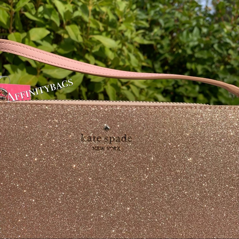 Kate spade joeley glitter crossbody rose gold NWT - Picture 4 of 8
